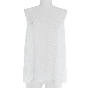 Chanel 24C P76301v68047 Coco Mark Star Sleeveless Tops White 38 Made In France
